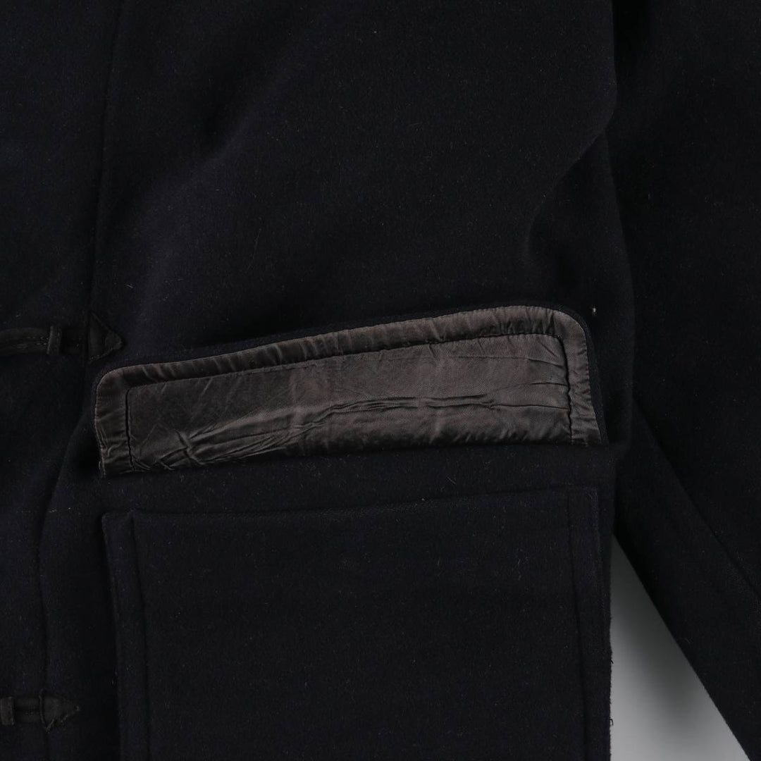 Burberry's Duffle Coat, Men's Size XL wool navy blue type Vintage Second Hand