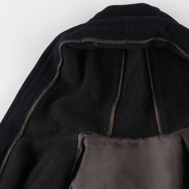 Burberry's Duffle Coat, Men's Size XL wool navy blue type Vintage Second Hand