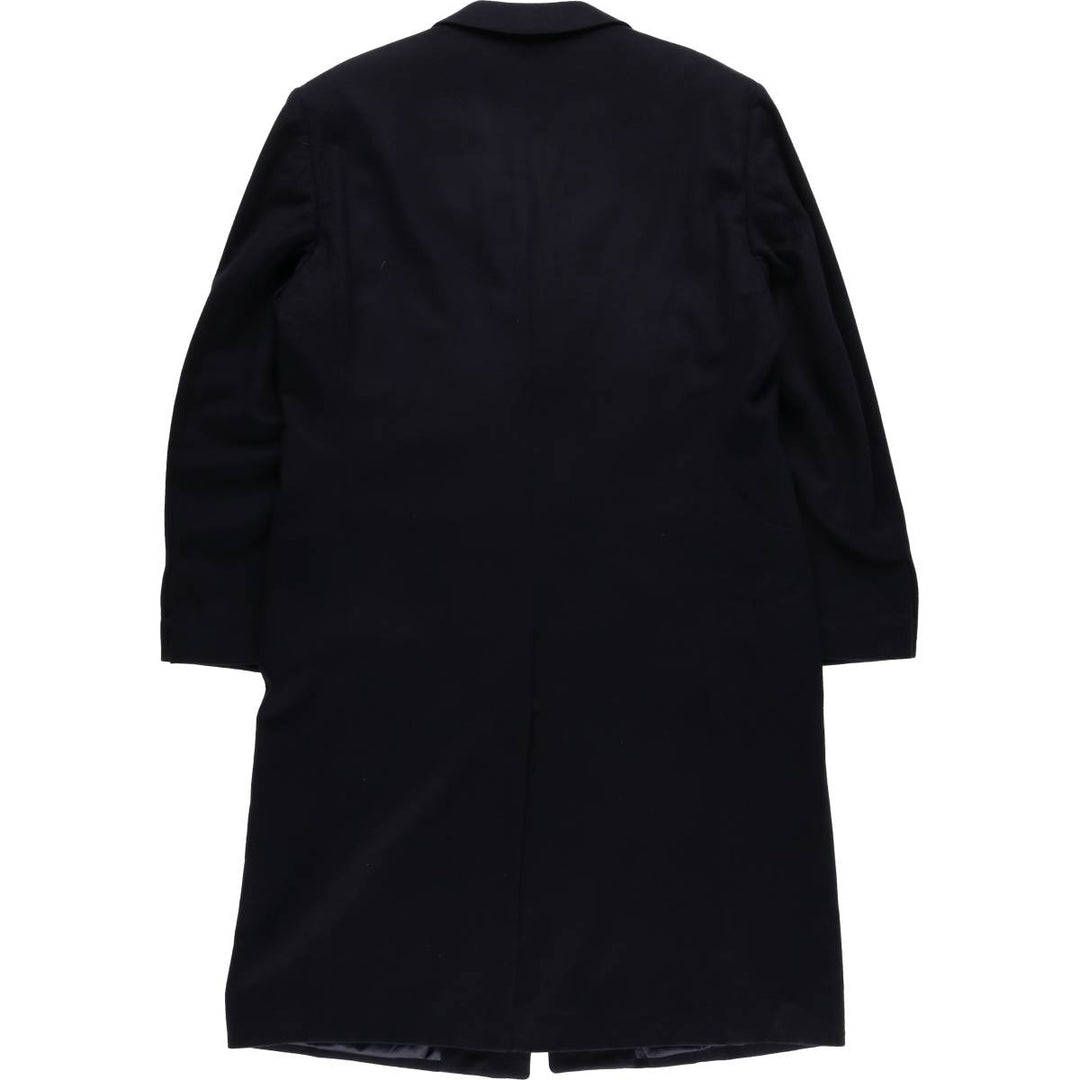 Burberry's BURBERRY LONDON Cashmere Blend Wool Chesterfield Coat, Men's Size L wool navy blue type Vintage Second Hand