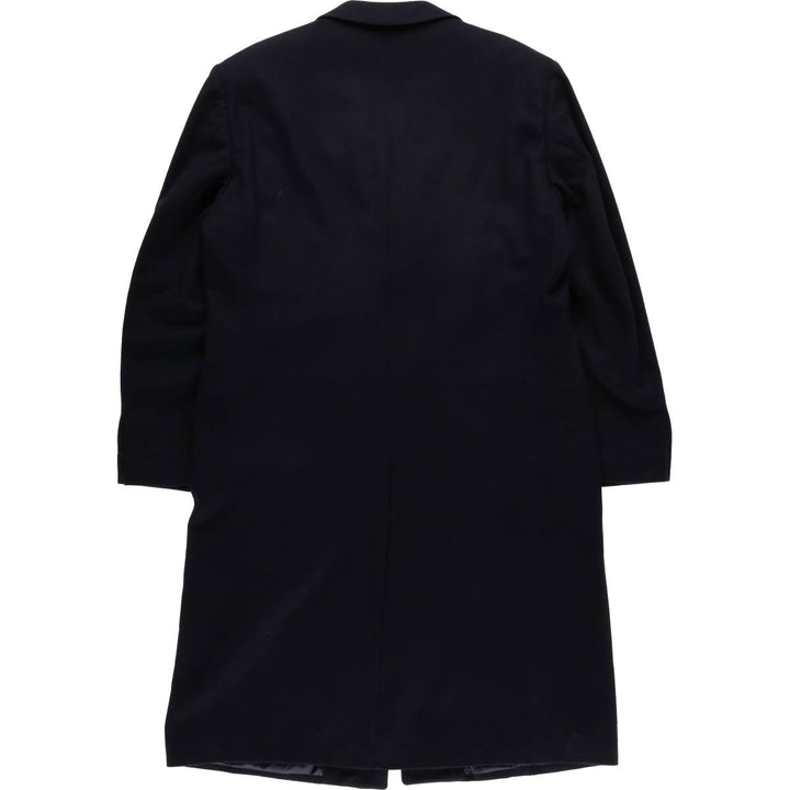 Burberry's BURBERRY LONDON Cashmere Blend Wool Chesterfield Coat, Men's Size L wool navy blue type Vintage Second Hand