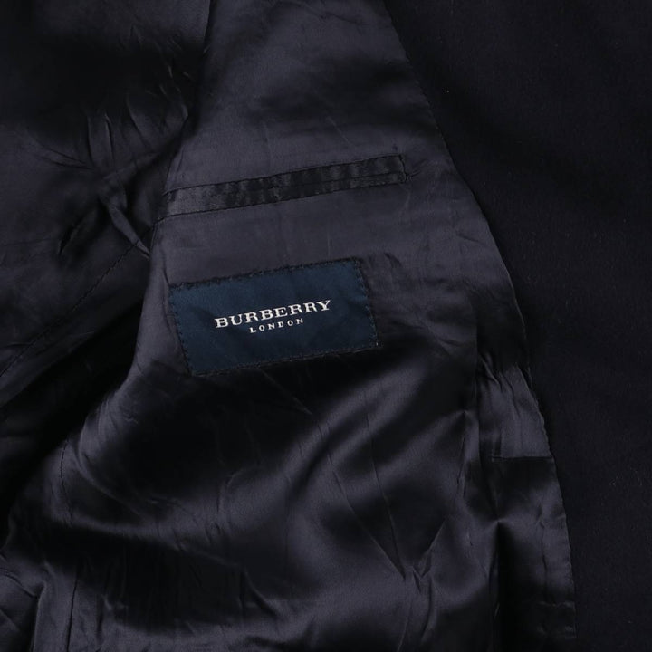 Burberry's BURBERRY LONDON Cashmere Blend Wool Chesterfield Coat, Men's Size L wool navy blue type Vintage Second Hand