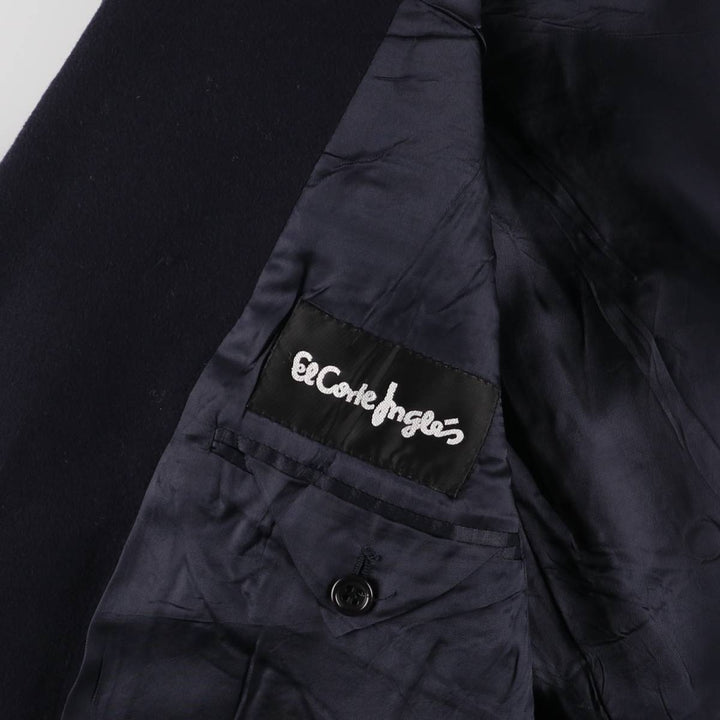 Burberry's BURBERRY LONDON Cashmere Blend Wool Chesterfield Coat, Men's Size L wool navy blue type Vintage Second Hand