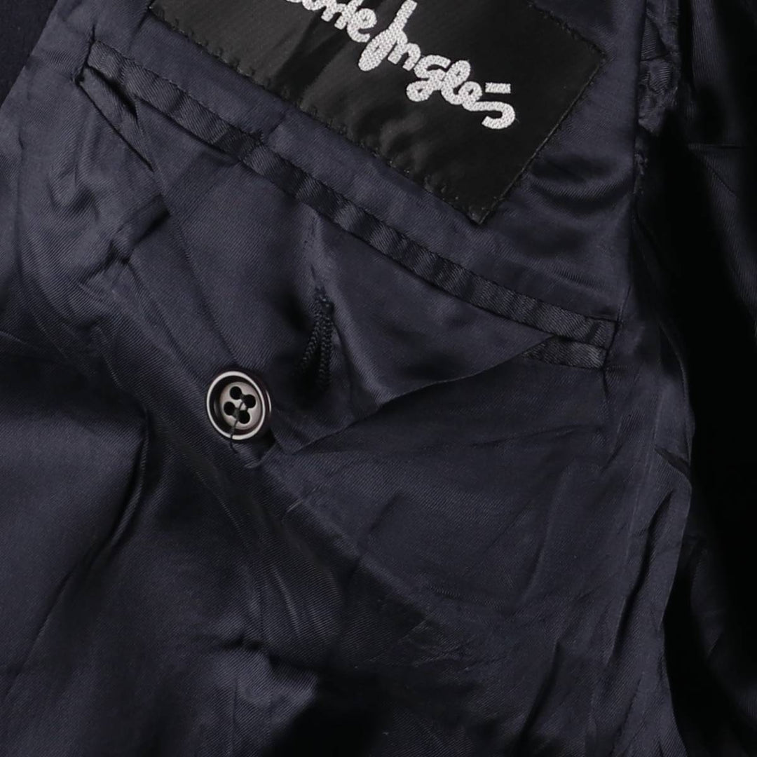 Burberry's BURBERRY LONDON Cashmere Blend Wool Chesterfield Coat, Men's Size L wool navy blue type Vintage Second Hand