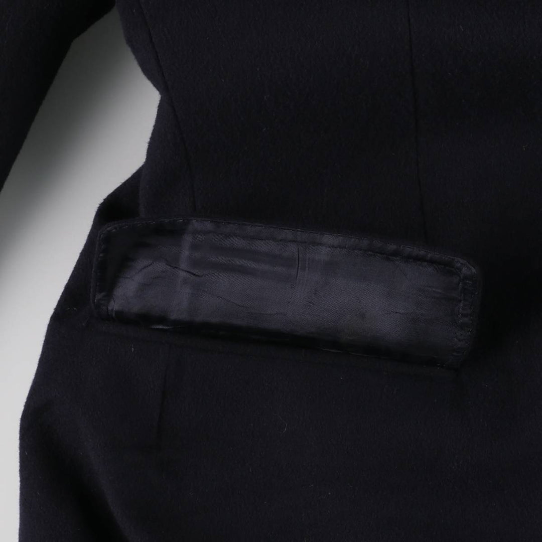 Burberry's BURBERRY LONDON Cashmere Blend Wool Chesterfield Coat, Men's Size L wool navy blue type Vintage Second Hand