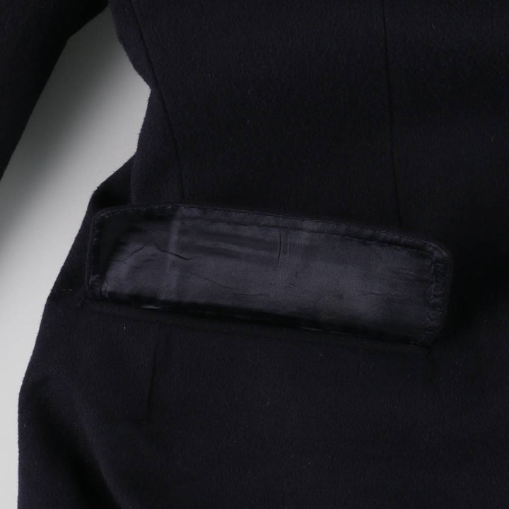 Burberry's BURBERRY LONDON Cashmere Blend Wool Chesterfield Coat, Men's Size L wool navy blue type Vintage Second Hand