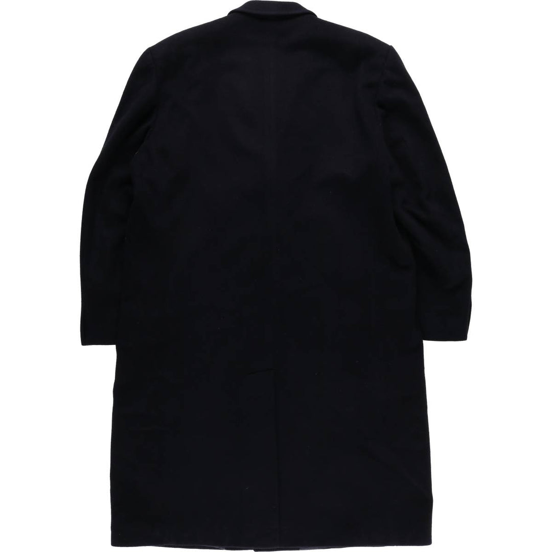 Yves Saint Laurent Diffusion Hommes Cashmere Coat, Chesterfield Coat, Men's XL Cashmere navy blue type Vintage Second Hand