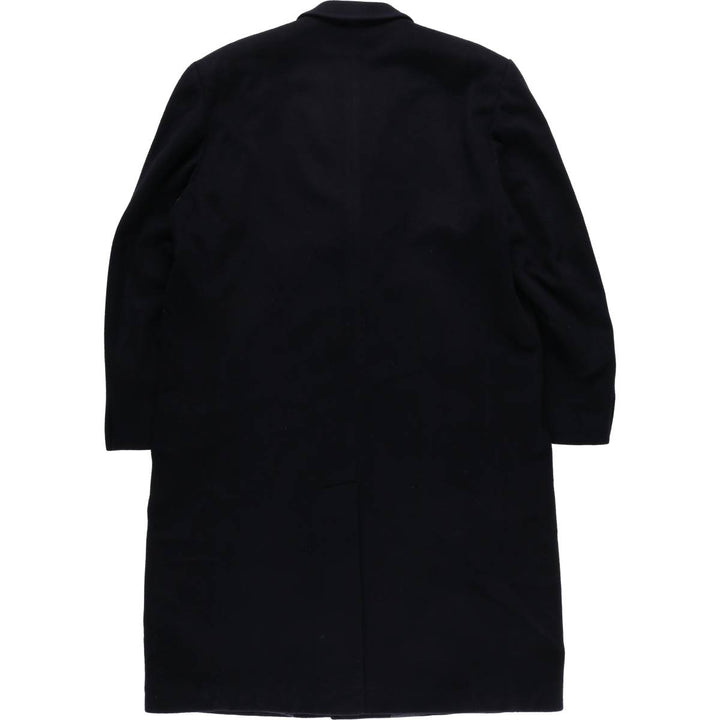 Yves Saint Laurent Diffusion Hommes Cashmere Coat, Chesterfield Coat, Men's XL Cashmere navy blue type Vintage Second Hand