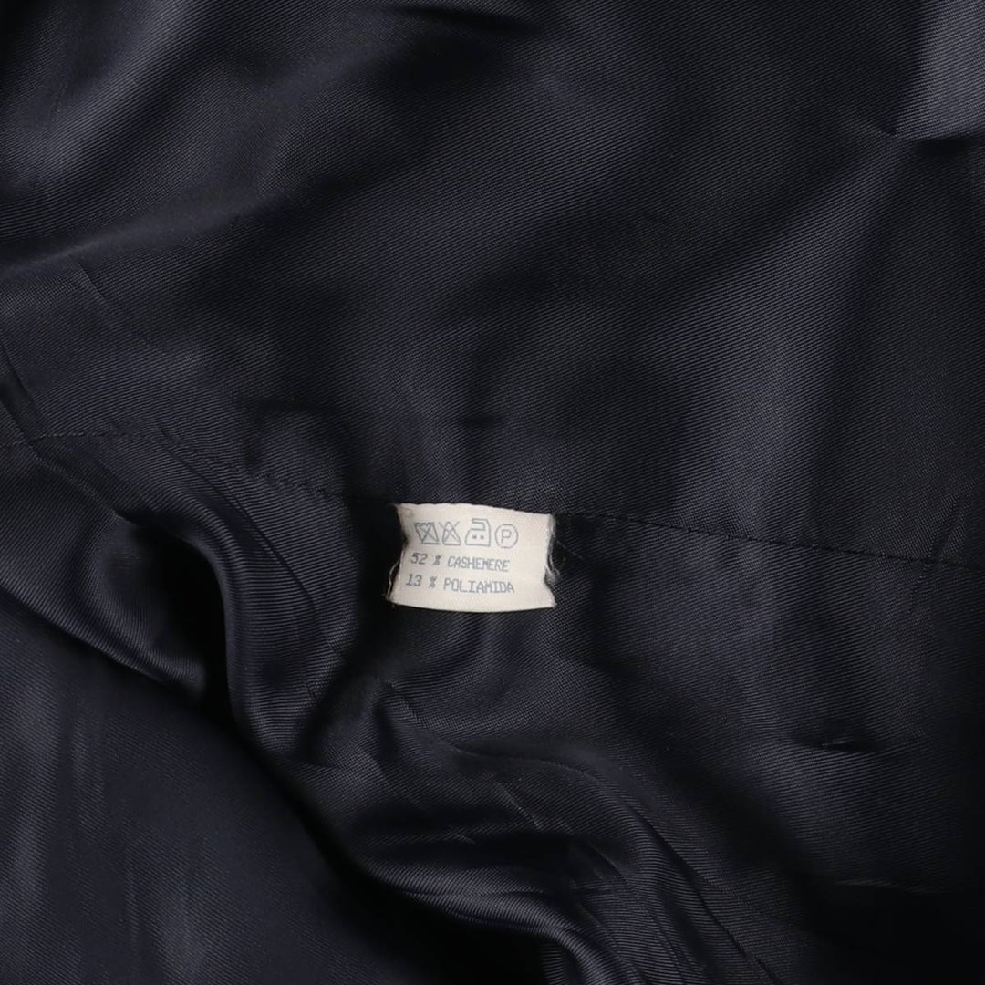 Yves Saint Laurent Diffusion Hommes Cashmere Coat, Chesterfield Coat, Men's XL Cashmere navy blue type Vintage Second Hand