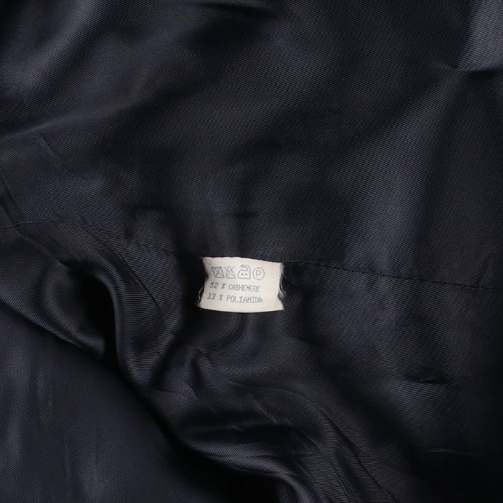 Yves Saint Laurent Diffusion Hommes Cashmere Coat, Chesterfield Coat, Men's XL Cashmere navy blue type Vintage Second Hand