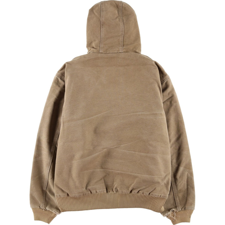 Carhartt Active Jacket, Padded Duck Full-Zip Hoodie, Men's Size L cotton Beige type Vintage Second Hand