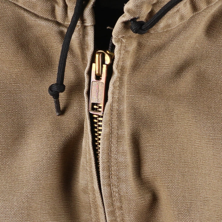 Carhartt Active Jacket, Padded Duck Full-Zip Hoodie, Men's Size L cotton Beige type Vintage Second Hand