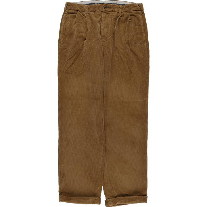 Brooks Brothers ELLIOT Two-Puck Wide-Rib Corduroy Pants, Men's, Size W35 cotton brown type Vintage Second Hand