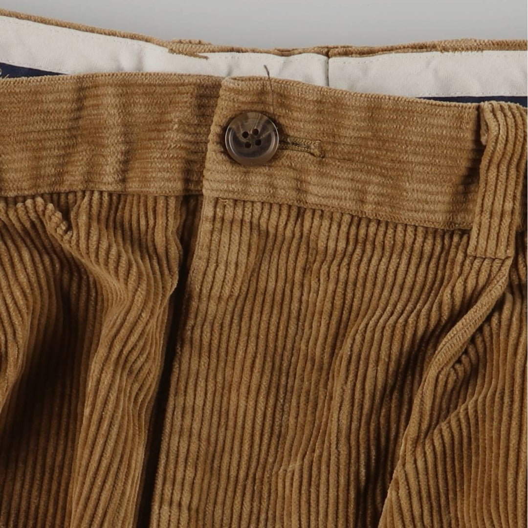 Brooks Brothers ELLIOT Two-Puck Wide-Rib Corduroy Pants, Men's, Size W35 cotton brown type Vintage Second Hand
