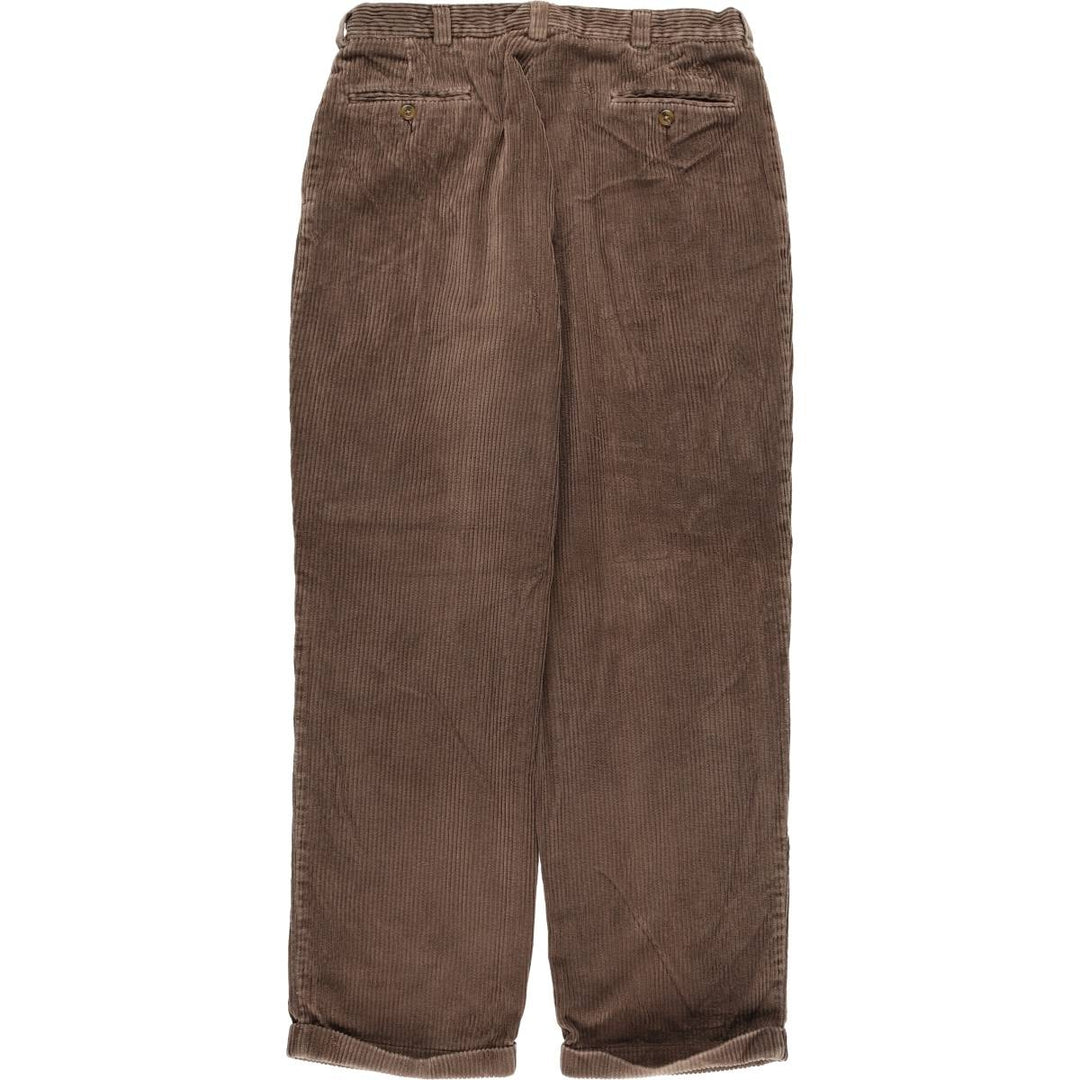 Tommy Hilfiger Men's Two-Pleated Wide-Rib Corduroy Pants, Size W34 unclear brown type Vintage Second Hand