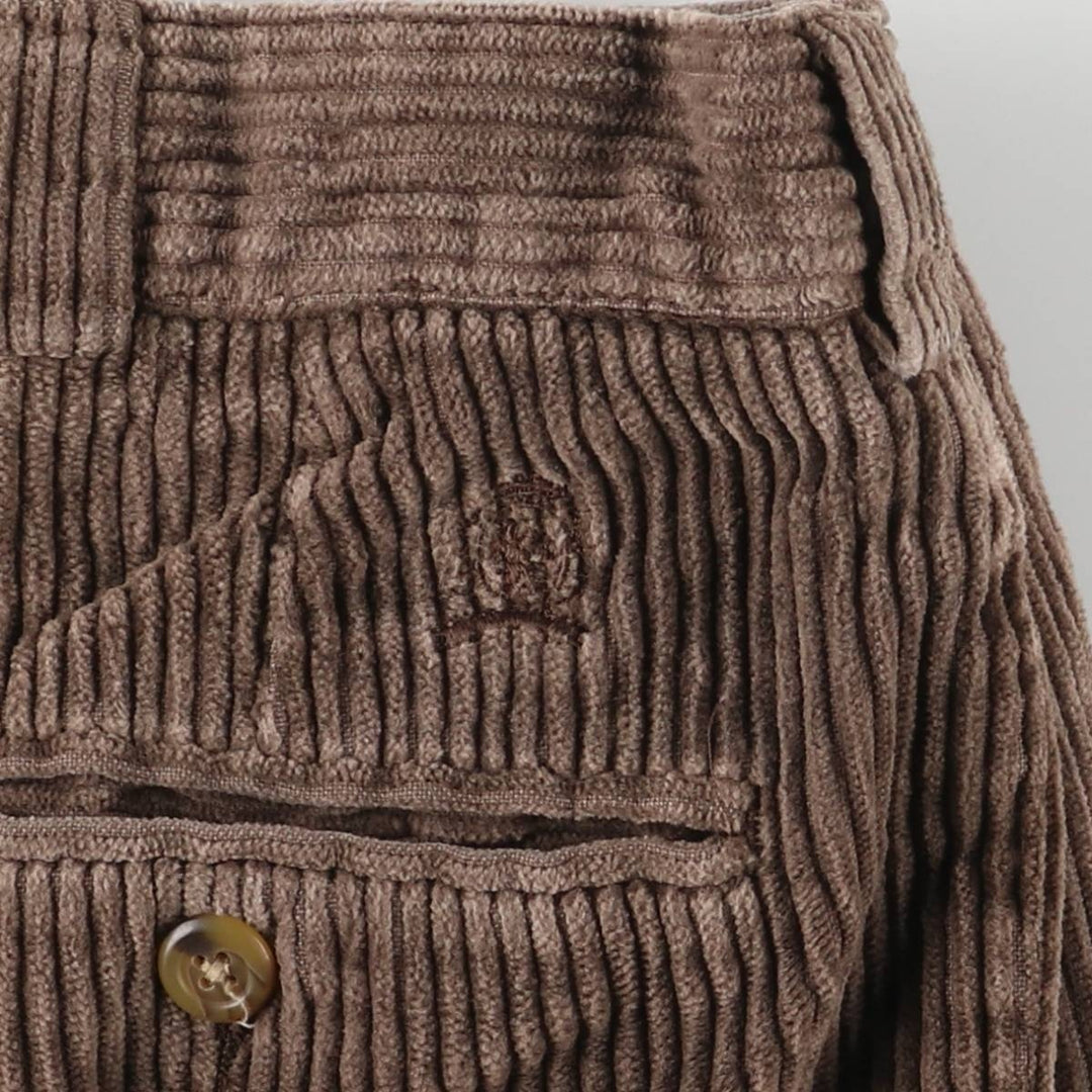 Tommy Hilfiger Men's Two-Pleated Wide-Rib Corduroy Pants, Size W34 unclear brown type Vintage Second Hand