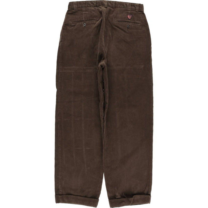 Ralph Lauren POLO GOLF Two-pleat Corduroy Pants, Men's, Size W32 cotton brown type Vintage Second Hand