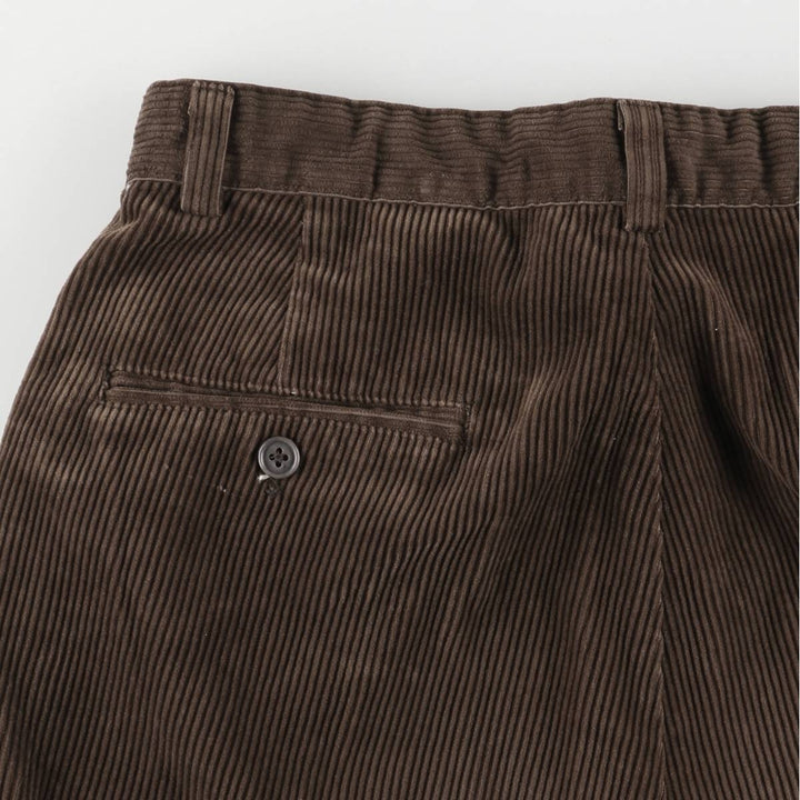 Ralph Lauren POLO GOLF Two-pleat Corduroy Pants, Men's, Size W32 cotton brown type Vintage Second Hand