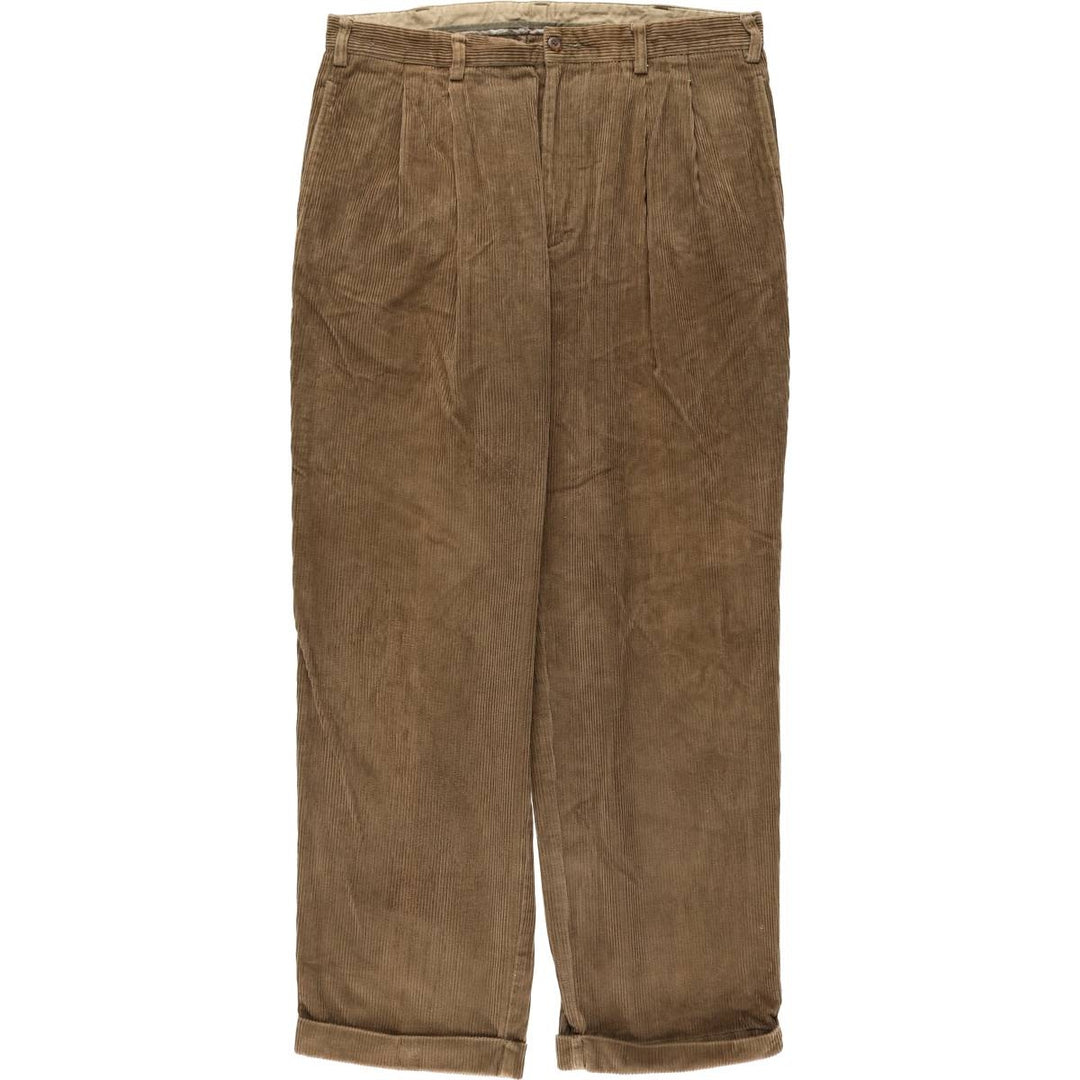 Brooks Brothers ESTABLISHED 1818 Two-pleat Corduroy Pants, Men's, Size W36 cotton brown type Vintage Second Hand