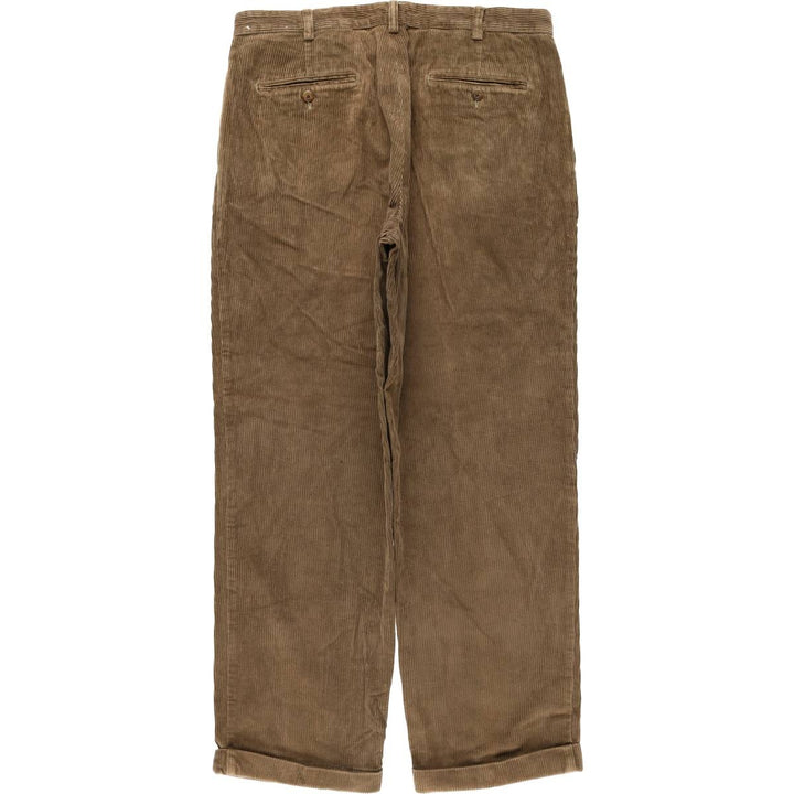 Brooks Brothers ESTABLISHED 1818 Two-pleat Corduroy Pants, Men's, Size W36 cotton brown type Vintage Second Hand