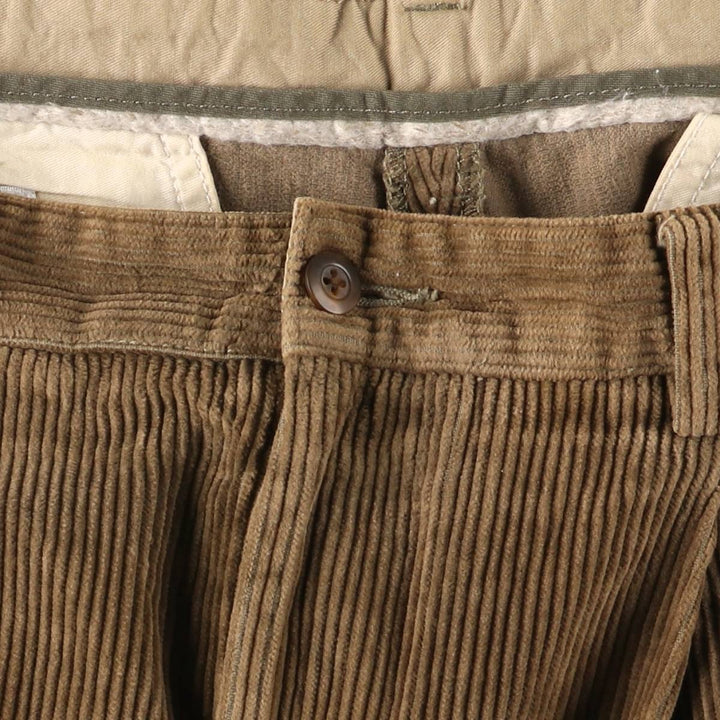 Brooks Brothers ESTABLISHED 1818 Two-pleat Corduroy Pants, Men's, Size W36 cotton brown type Vintage Second Hand