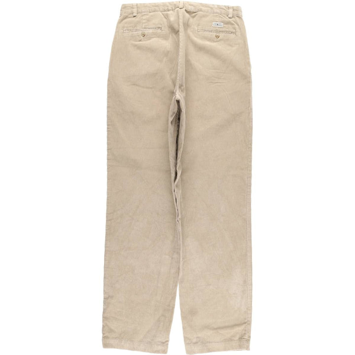 Ralph Lauren POLO GOLF Andrew Pant, two-pleat corduroy pants, men's size W34. cotton Beige type Vintage Second Hand