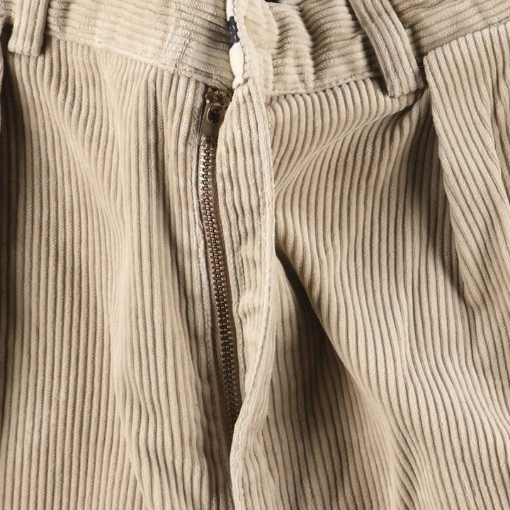 Ralph Lauren POLO GOLF Andrew Pant, two-pleat corduroy pants, men's size W34. cotton Beige type Vintage Second Hand
