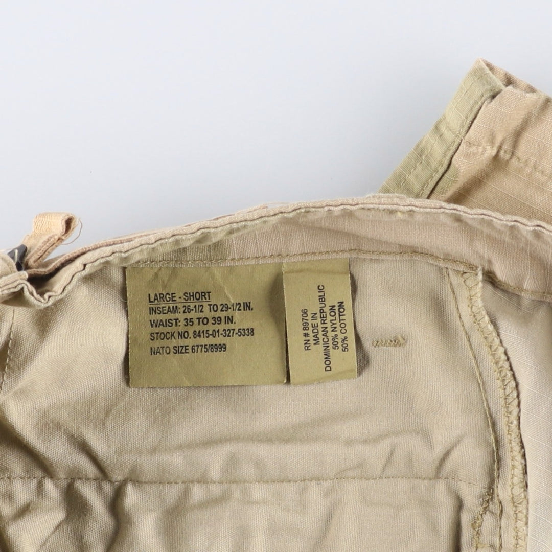 90'S Civilian PROPPER 3C Desert Camo Ripstop Double Knee Military Cargo Combat Pants, Men's Size L Nylon Beige type Vintage Second Hand