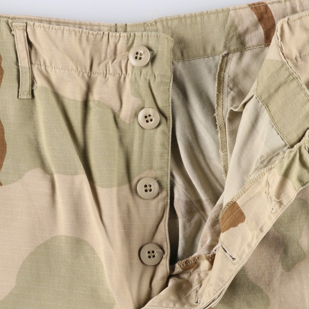 90'S Civilian PROPPER 3C Desert Camo Ripstop Double Knee Military Cargo Combat Pants, Men's Size L Nylon Beige type Vintage Second Hand