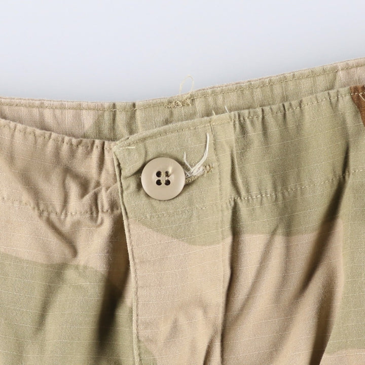 90'S Civilian PROPPER 3C Desert Camo Ripstop Double Knee Military Cargo Combat Pants, Men's Size L Nylon Beige type Vintage Second Hand