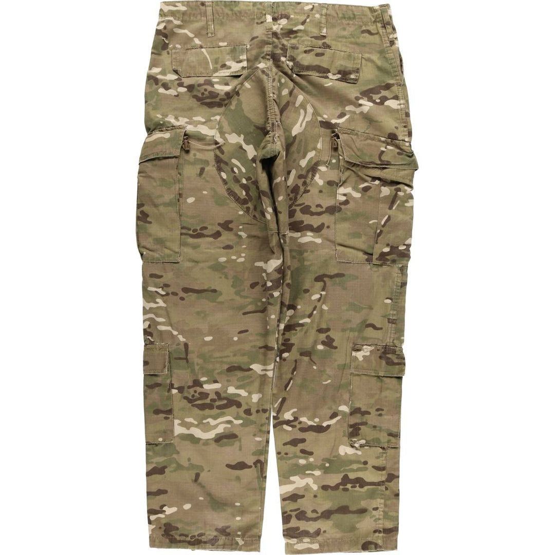 Camouflage Multicam Camo Ripstop Military Cargo Pants, Large-Regular, Men's Size L cotton Khaki type sage green Vintage Second Hand