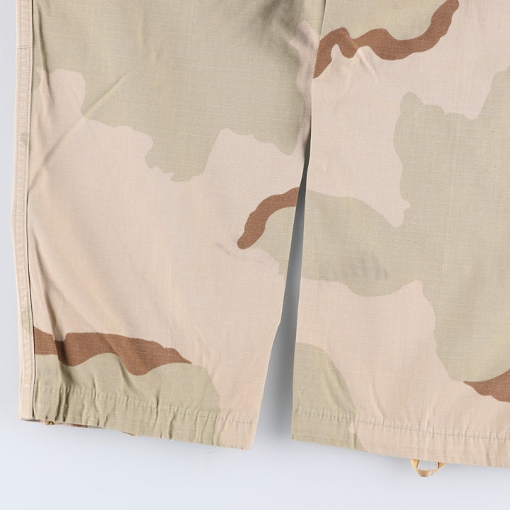 90'S US Military Camouflage Pattern 3C Desert Camo Ripstop Military Cargo Pants, Combat Pants, Made in USA, Men's Size W33 Nylon Khaki type Vintage Second Hand