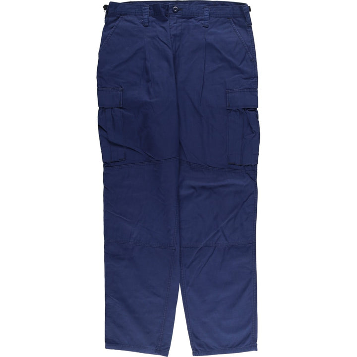 Authentic US Military Coast Guard Ripstop Military Cargo Pants, Combat Pants, Made in USA, Large, Long, Men's, Size W37 unclear navy blue type Vintage Second Hand