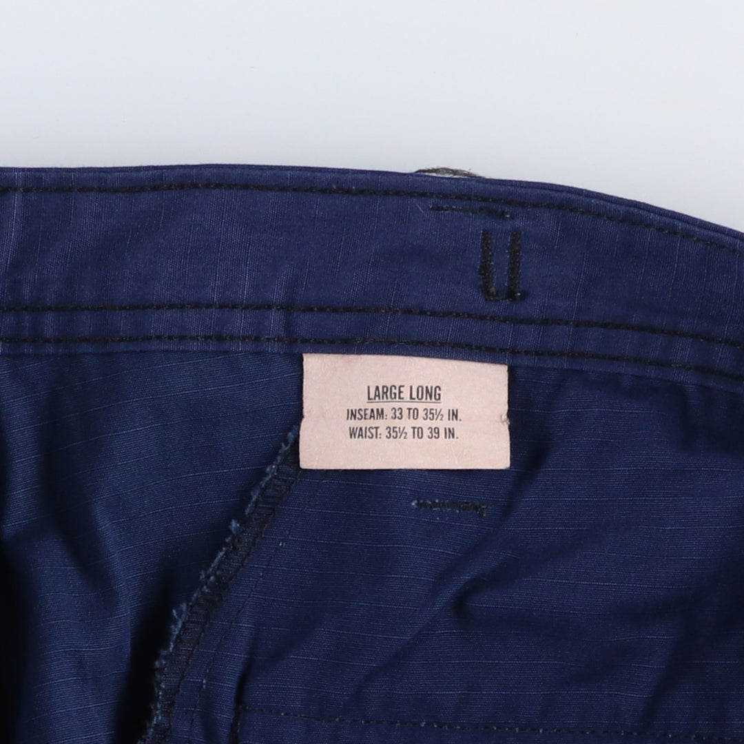 Authentic US Military Coast Guard Ripstop Military Cargo Pants, Combat Pants, Made in USA, Large, Long, Men's, Size W37 unclear navy blue type Vintage Second Hand
