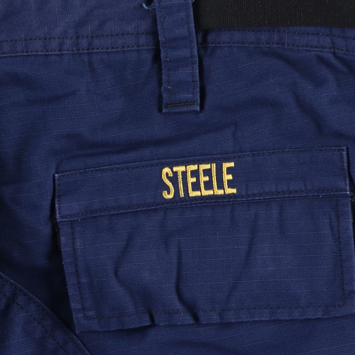 Authentic US Military Coast Guard Ripstop Military Cargo Pants, Combat Pants, Made in USA, Large, Long, Men's, Size W37 unclear navy blue type Vintage Second Hand