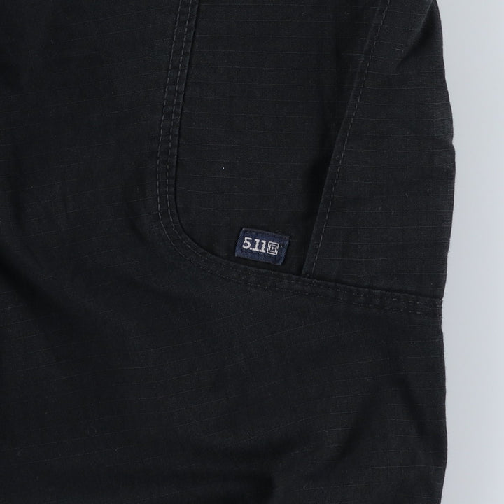 5.11 Tactical Series Double Knee Ripstop Military Cargo Pants, Regular, Men's, Size W34 (civilian product) polyester black type Vintage Second Hand