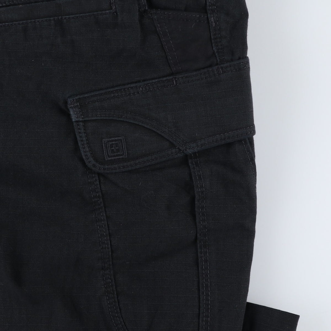 5.11 Tactical Series Double Knee Ripstop Military Cargo Pants, Regular, Men's, Size W34 (civilian product) polyester black type Vintage Second Hand
