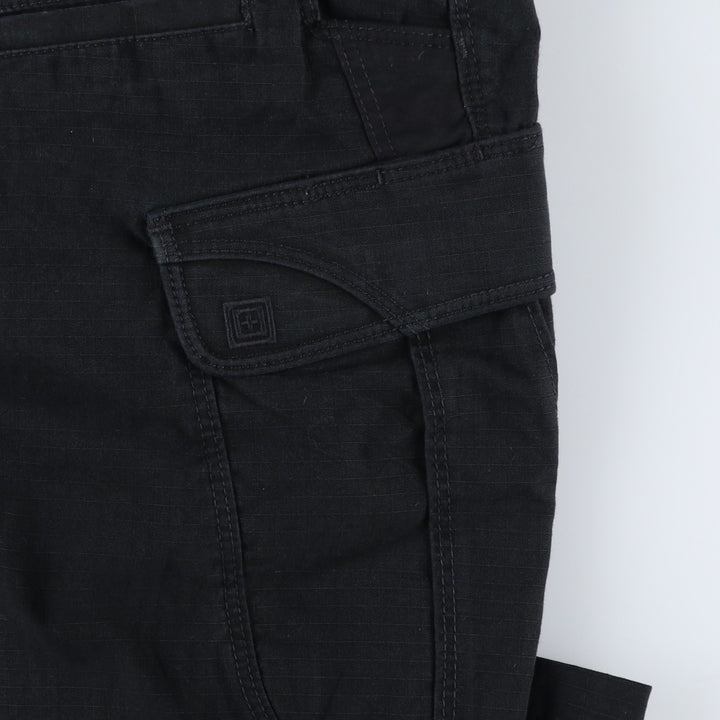 5.11 Tactical Series Double Knee Ripstop Military Cargo Pants, Regular, Men's, Size W34 (civilian product) polyester black type Vintage Second Hand