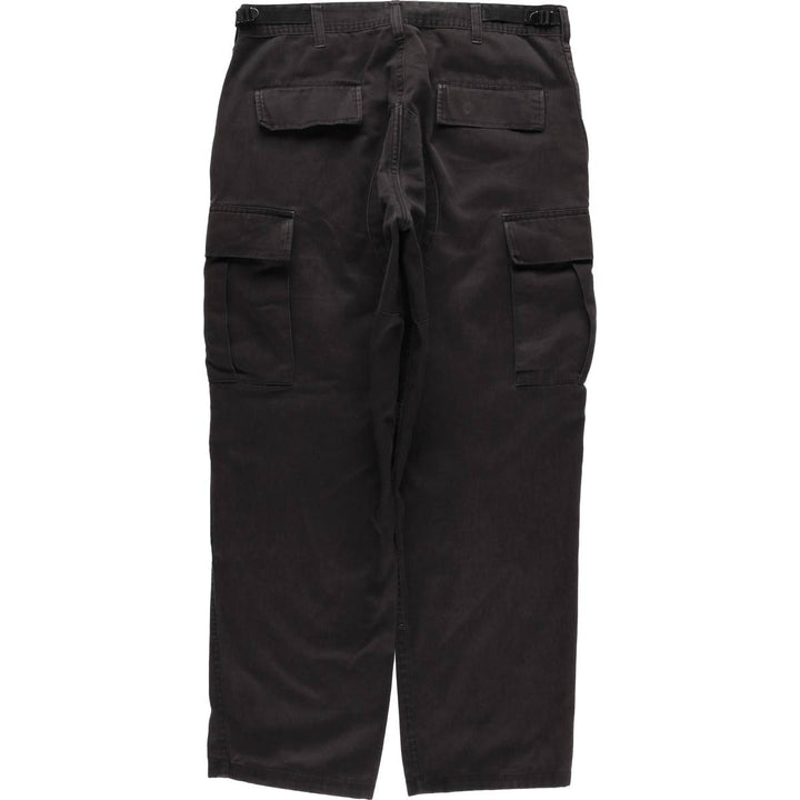 Civilian Military Cargo Pants, Medium-Short Length, Men's, Size 33 (approx.) cotton black type Vintage Second Hand