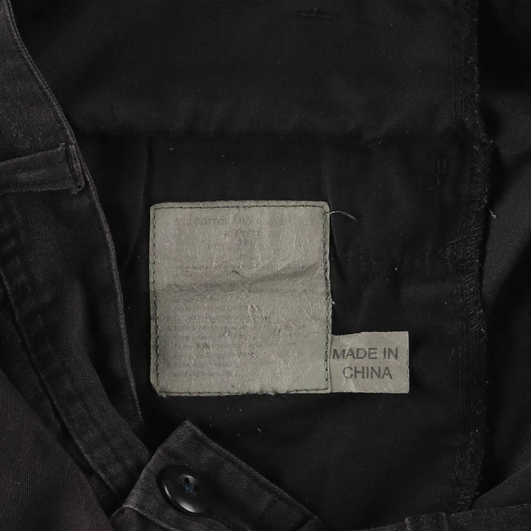 Civilian Military Cargo Pants, Medium-Short Length, Men's, Size 33 (approx.) cotton black type Vintage Second Hand