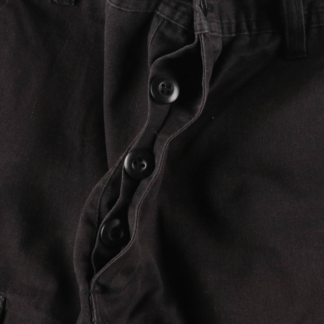Civilian Military Cargo Pants, Medium-Short Length, Men's, Size 33 (approx.) cotton black type Vintage Second Hand