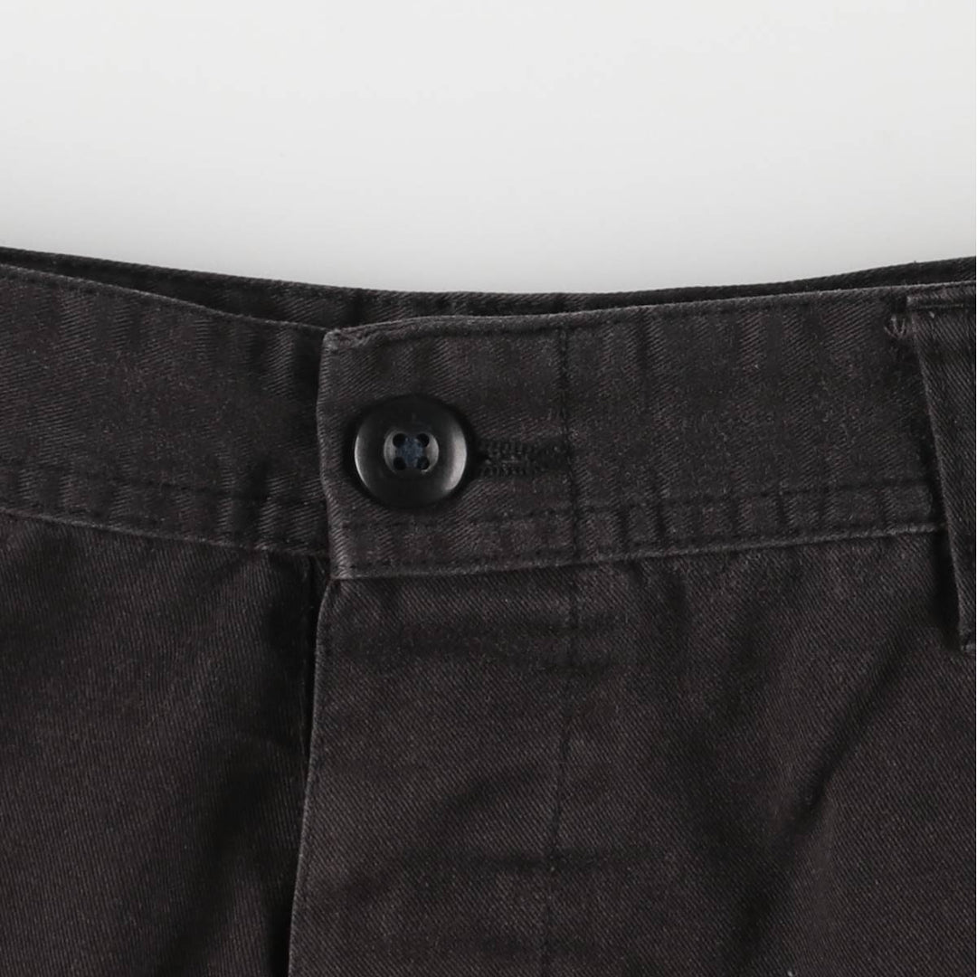 Civilian Military Cargo Pants, Medium-Short Length, Men's, Size 33 (approx.) cotton black type Vintage Second Hand