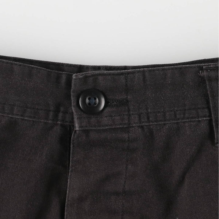 Civilian Military Cargo Pants, Medium-Short Length, Men's, Size 33 (approx.) cotton black type Vintage Second Hand
