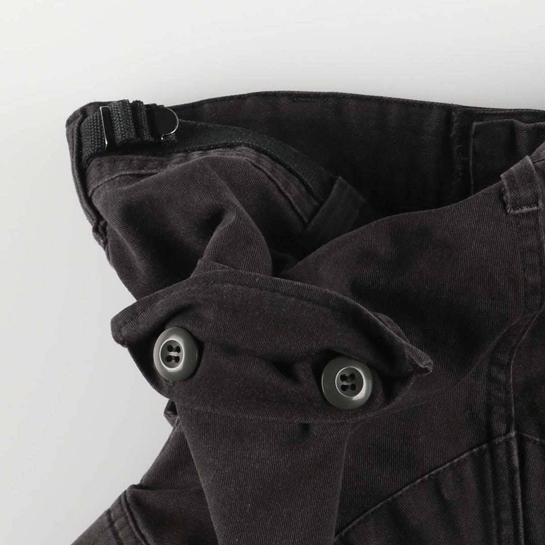 Civilian Military Cargo Pants, Medium-Short Length, Men's, Size 33 (approx.) cotton black type Vintage Second Hand