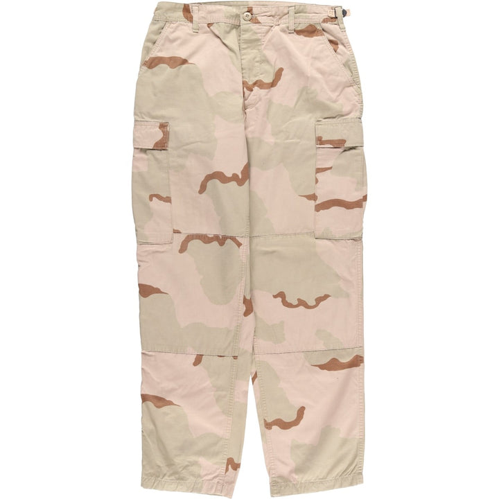 Authentic 2000'S US military camouflage Pattern 3C Desert Camo military cargo and combat pants, Made in USA, Medium-Regular, Men's size W32. cotton Khaki type Vintage Second Hand