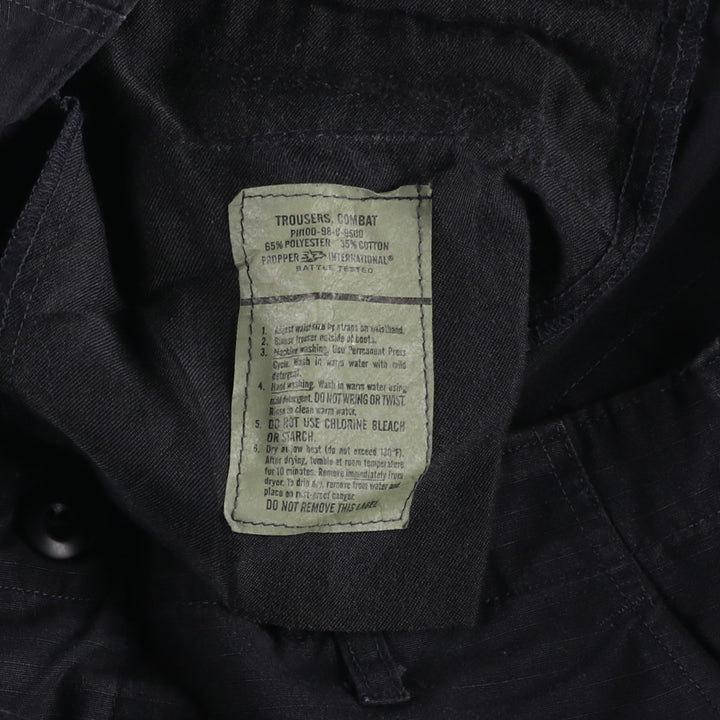 90'S vintage PROPPER military cargo pants, MEDIUM-REGULAR, men's size 34 (civilian item) polyester black type Vintage Second Hand