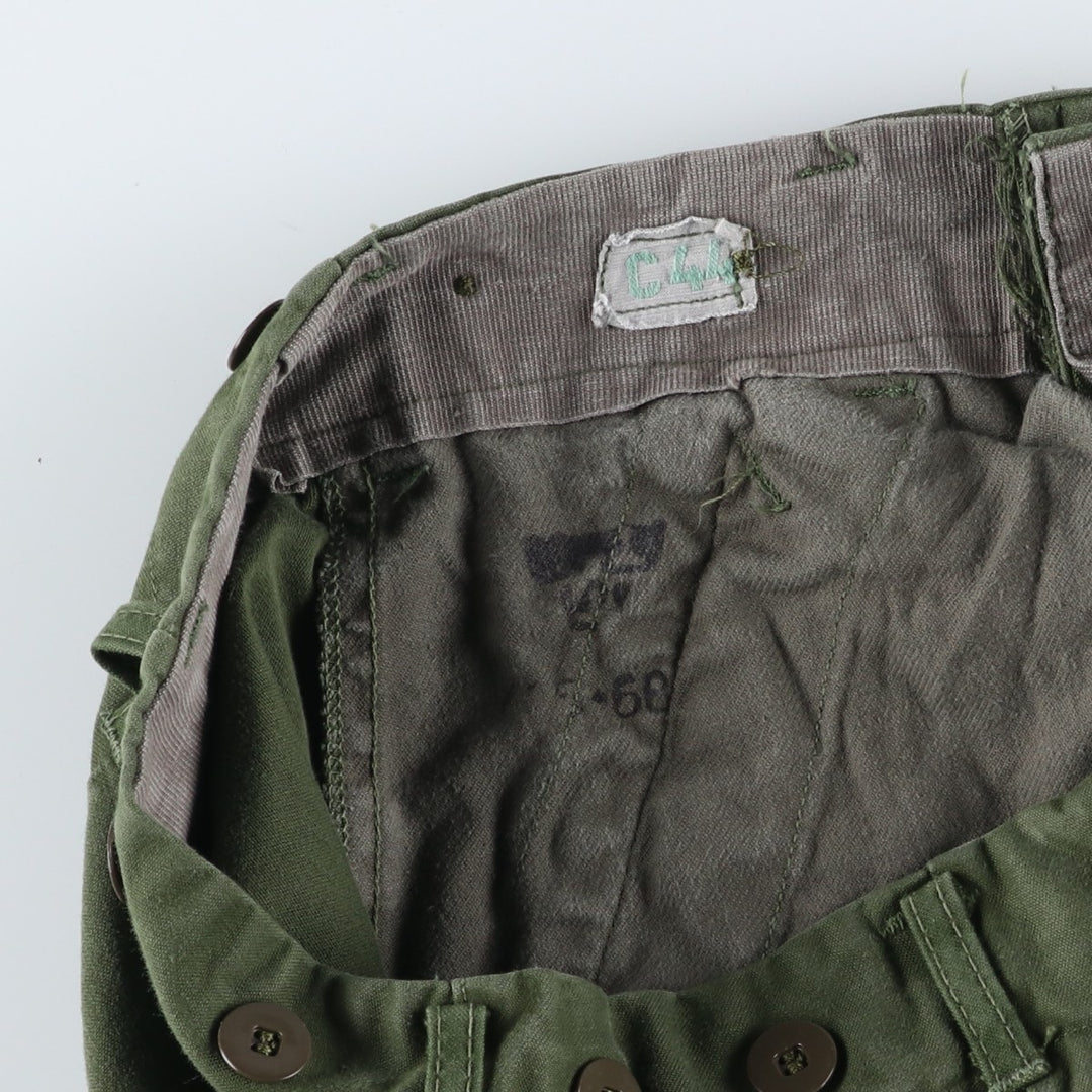 Swedish Military Cargo Pants, Combat Pants, C44, Men's, Size W29 unclear Khaki type Vintage Second Hand