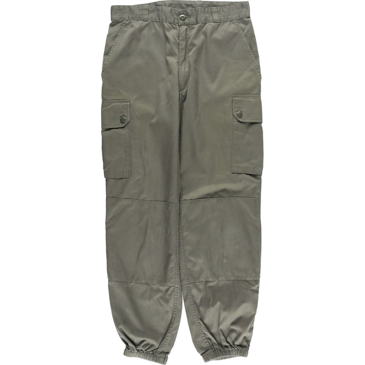 1990'S French Army HBT Herringbone Twill Military Cargo Pants, Size 84L, Men's, W32 (Vintage) unclear Khaki type Vintage Second Hand