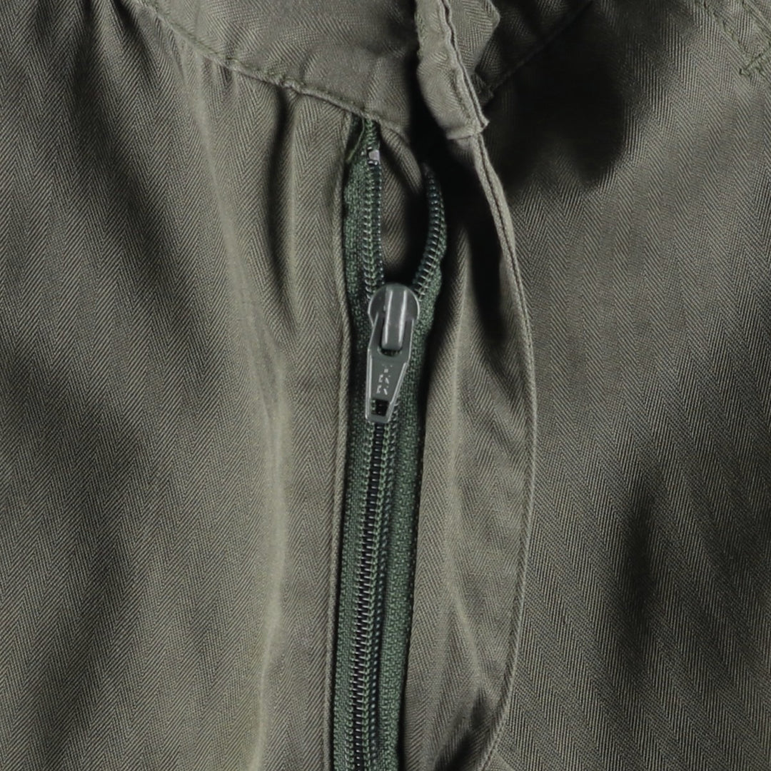 1990'S French Army HBT Herringbone Twill Military Cargo Pants, Size 84L, Men's, W32 (Vintage) unclear Khaki type Vintage Second Hand