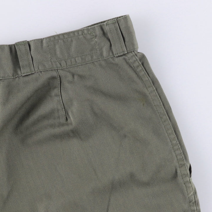 1990'S French Army HBT Herringbone Twill Military Cargo Pants, Size 84L, Men's, W32 (Vintage) unclear Khaki type Vintage Second Hand