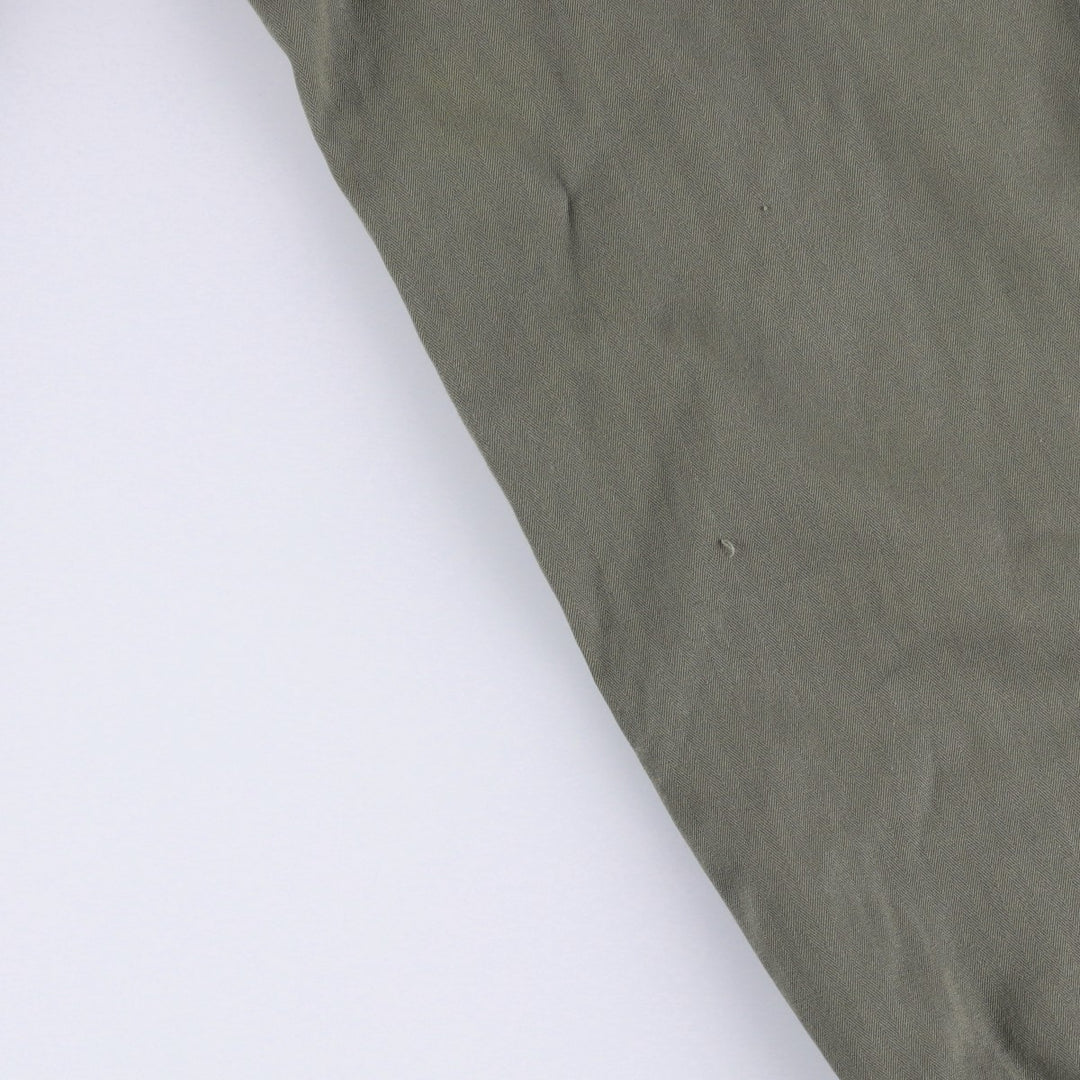 1990'S French Army HBT Herringbone Twill Military Cargo Pants, Size 84L, Men's, W32 (Vintage) unclear Khaki type Vintage Second Hand